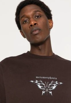 YOURTURN Unisex - T-Shirt Print -Dark Brown -Heren Kledingwinkel 02e4d60f13f94c1fafeeb82f0a656834