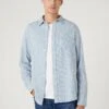Wrangler 1 Pocket - Overhemd - Captains Blue -Heren Kledingwinkel 0930ed071a4f4c7f981fd3830d5481f8