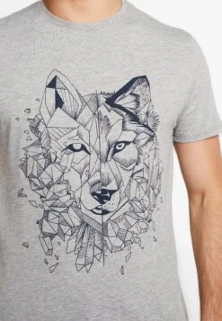 Pier One T-Shirt Print - Mottled Grey -Heren Kledingwinkel 19bac3e87c214150932db03a2c67e58e