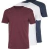 Pier One 3 Pack - T-Shirt Basic - Mottled Bordeaux/White/Blue -Heren Kledingwinkel 1a1b68220b7042e3b86fe00c310634af