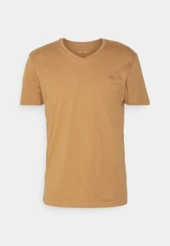 Pier One V Neck Bird Tonal 3 Pack - T-Shirt Basic - Light Brown/White/Dark Blue -Heren Kledingwinkel 239be3f8d5344e18a078136b88ad5384