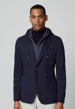 Heren Kledingwinkel 13 Hackett London Sports W Hooded Bib - Blazer - Navy Blue