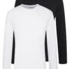 Pier One 2 Pack - Longsleeve - White/Black -Heren Kledingwinkel 30d4861e0df5455eb344f1808167da2c
