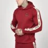 SikSilk Hoodie With Gothic Side Tape - Longsleeve - Burgundy -Heren Kledingwinkel 367fcd7157b34eda8e66b224dc2299a7