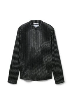 TOM TAILOR Denim Mit Stehkragen - Overhemd - Black Stripe -Heren Kledingwinkel 3af43a1e9dd042b9913751bc718fca83