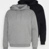 Pier One 2 Pack - Hoodie - Black/Mottled Grey -Heren Kledingwinkel 3c1e4615af394a0ca826633c656dfac4