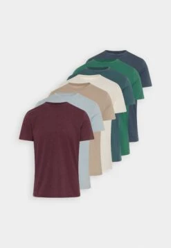 Pier One 7 Pack - T-Shirt Basic - Blue/Mottled Bordeaux/White -Heren Kledingwinkel 40238aec486841c1aa91cee1f0bc607e