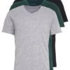 Pier One 3 Pack- T-Shirt Basic - Black, Grey, Green -Heren Kledingwinkel 52134d96565747c2b7ae7569c6f97bb0