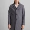 J.Lindeberg Holger Melton Coat - Mantel - Mid Grey Melange -Heren Kledingwinkel 5a0546ced0024072bb8a7003bfb9b230