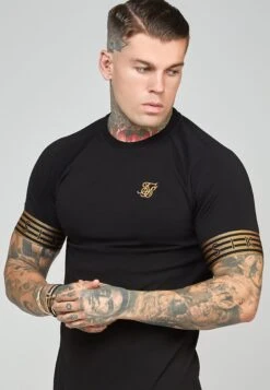 SikSilk Elastic Cuffed- T-Shirt Print - Black 11 SikSilk Elastic Cuffed- T-Shirt Print - Black -Heren Kledingwinkel 5f093d4ac0534cb889a13fb901fc3871