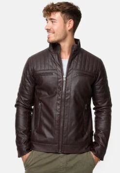 Indicode Jeans Brook - Imitatieleren Jas - Dark Brown -Heren Kledingwinkel 69876b049d9c4813b7e1a1c6840af91b