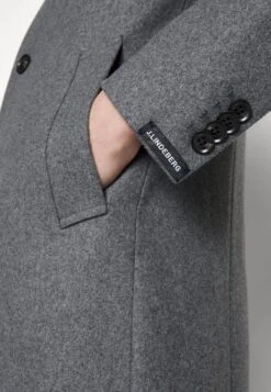 J.Lindeberg Holger Melton Coat - Mantel - Mid Grey Melange -Heren Kledingwinkel 7e393d313547410d83f6c77f896fc5aa