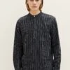 TOM TAILOR Denim Mit Stehkragen - Overhemd - Black Stripe -Heren Kledingwinkel 8c2d2aa462ae41a09446339aef6db911