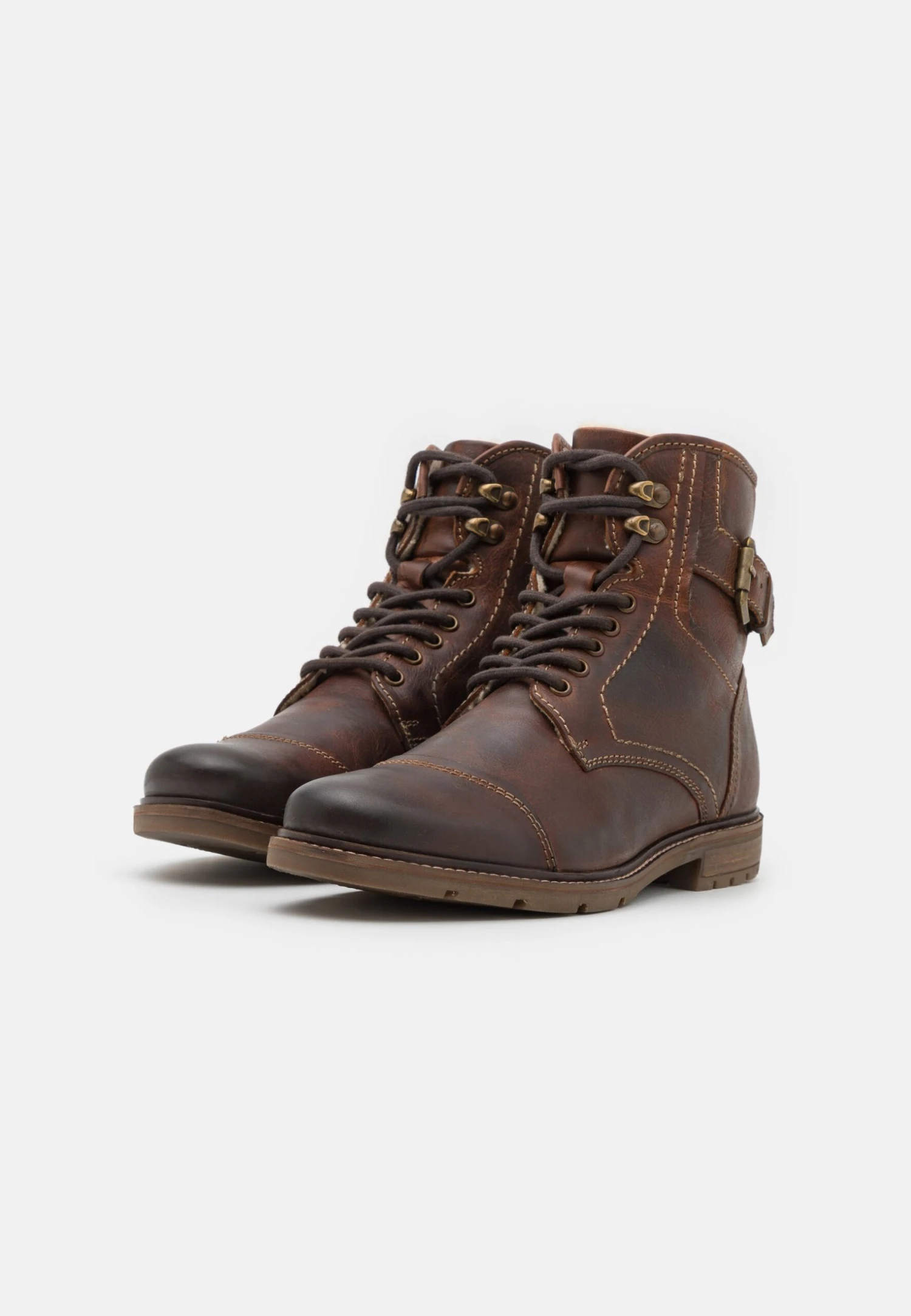 Pier One Leather - Veterboots - Brown 4 Pier One Leather - Veterboots - Brown - Afbeelding 2
