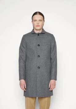 J.Lindeberg Holger Melton Coat - Mantel - Mid Grey Melange -Heren Kledingwinkel 9bb99e16bb3b4a17b0fea1fa885a0bde