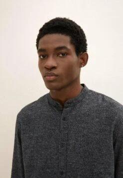 TOM TAILOR Denim Overhemd - Black/Off White Structure -Heren Kledingwinkel a2d20b0f668743b181b84a4c3309f7a1