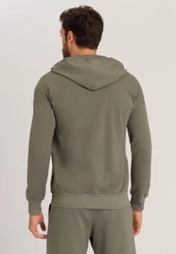 HANRO Natural Living - Sweater Met Rits - Antique Green -Heren Kledingwinkel a54ce276af214cd494c7be81e236c1f7