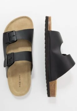 Pier One Unisex - Pantoffels - Black -Heren Kledingwinkel a98de5f417bd4f57b176937b18a12ab7