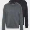 Pier One 2 Pack - Sweater - Black/Mottled Dark Grey -Heren Kledingwinkel aac32521ee404b7f82fed2b996d01930