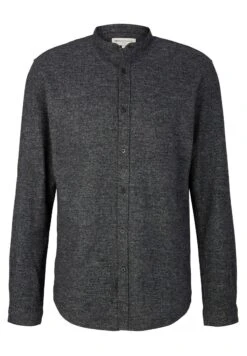 TOM TAILOR Denim Overhemd - Black/Off White Structure -Heren Kledingwinkel aeb0645ece144cfdb3b5d1f8e88c249f