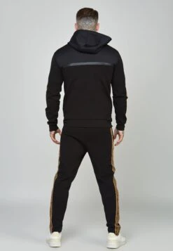 SikSilk Tape Zip Thru - Sweater Met Rits - Black -Heren Kledingwinkel b0f42f4733d04e6aa3fca0c176a55804