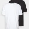 YOURTURN 2 Pack Unisex - T-Shirt Basic - Black/White -Heren Kledingwinkel b383217157c14aa8bd1cb759b42b8d88