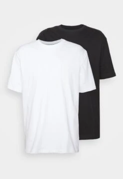 YOURTURN 2 Pack Unisex - T-Shirt Basic - Black/White