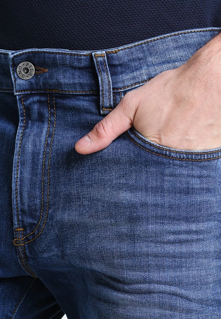 Pier One Straight Leg Jeans - Mid Blue 6 Pier One Straight Leg Jeans - Mid Blue - Afbeelding 4