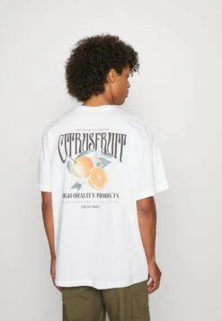 YOURTURN Orange Fruit Graphic Tee- T-Shirt Print - White -Heren Kledingwinkel c0c64de1e78b488f9f5c9e4f8f6a5666