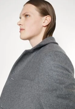 J.Lindeberg Holger Melton Coat - Mantel - Mid Grey Melange -Heren Kledingwinkel c574d86a60724a93a69f550f2ef823aa