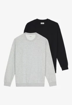 YOURTURN Unisex 2 Pack - Sweater - Black/Mottled Light Grey -Heren Kledingwinkel ca48994b3c274aa685423dccdbfee630