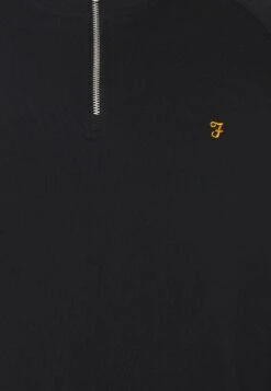 Farah Jim 1/4 Zip - Sweater - Black -Heren Kledingwinkel d540ff34d1d94bd0ac58e82b5d4ce072