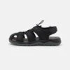 Pier One Leather - Outdoorsandalen - Black -Heren Kledingwinkel d8ea1f69a05246c6b6efa7fde8b22d3e