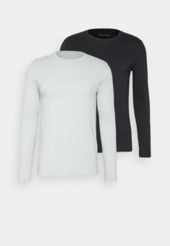 Pier One 2 Pack - Longsleeve - Light Blue/Dark Blue -Heren Kledingwinkel dc80738cde5f4337a9bcdc73cf9d8dc9