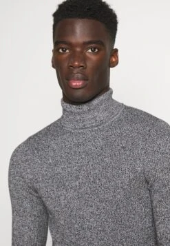 Pier One Muscle Fit Turtle - Trui - Mottled Grey -Heren Kledingwinkel e3c882d2274c45af8a9f7df902604a5f