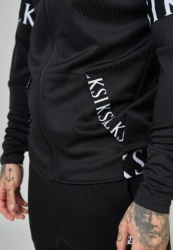 SikSilk Dynmic Zip Through Hoodie - Sweater Met Rits - Black -Heren Kledingwinkel f0208d60f3db4c37b2f9e6d2d77ad687
