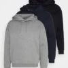 Pier One 3 Pack - Sweater - Dark Blue/Black/Mottled Grey -Heren Kledingwinkel ff17df88063f4783ac8f7548600524f6